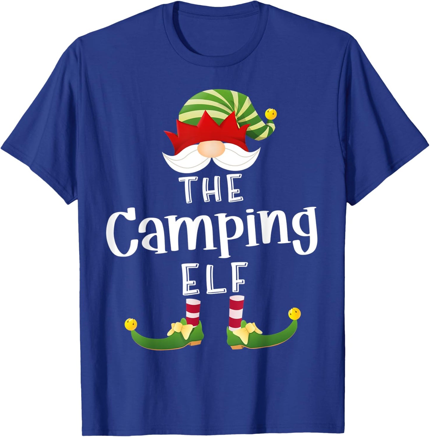 Camping Elf Group Christmas Funny Pajama Party T-Shirt - T-Shirt | Royal