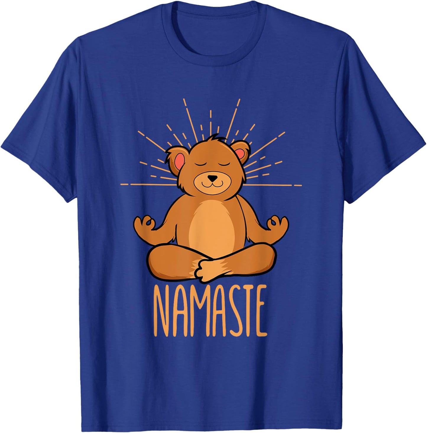 Funny Namaste Bear Meditation Yoga Pose Cute Bear Lover T-Shirt - T-Shirt | Royal