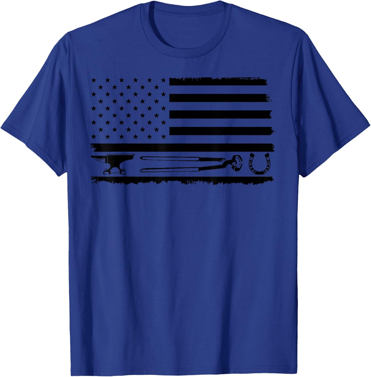 Funny Farrier Gift Cool Farrier Tools American Flag T-Shirt - T-Shirt | Royal