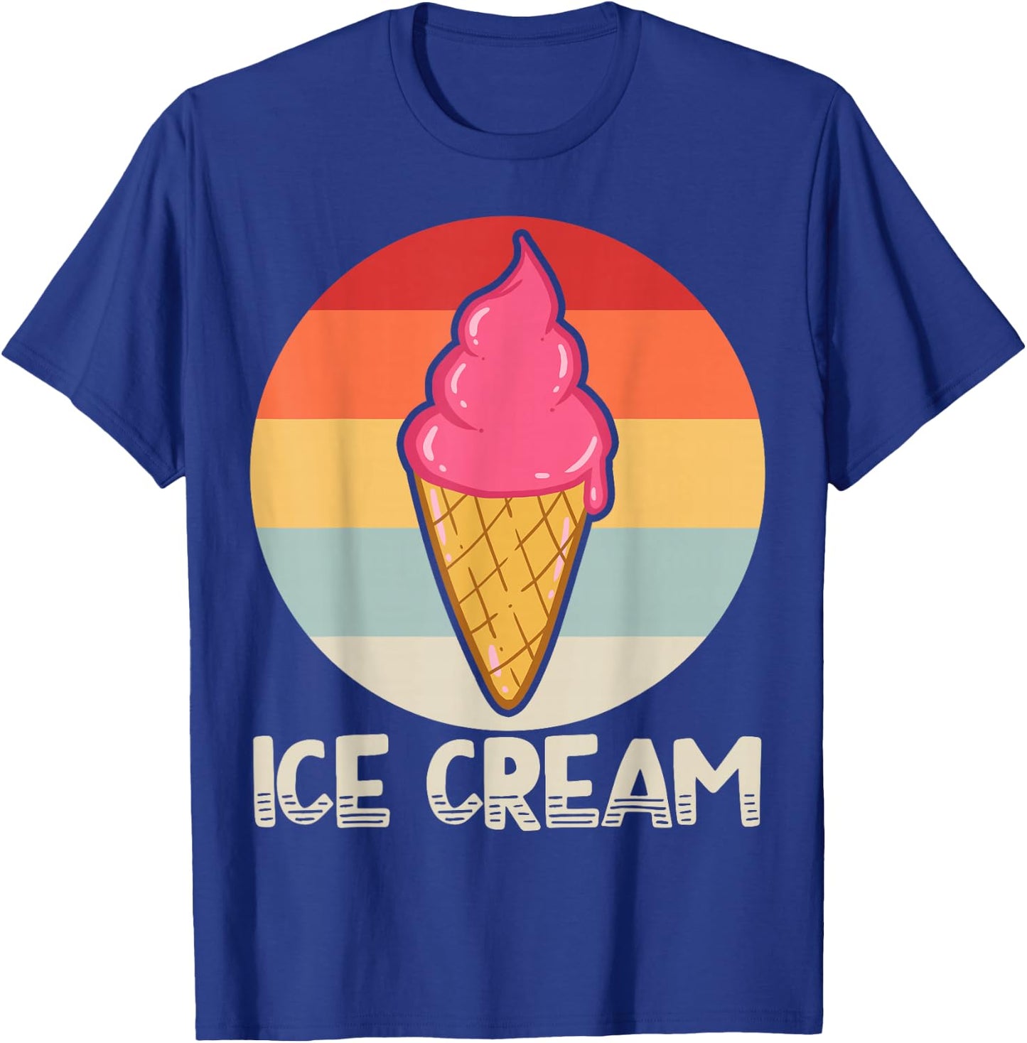 Ice Cream Retro T-Shirt - T-Shirt | Royal