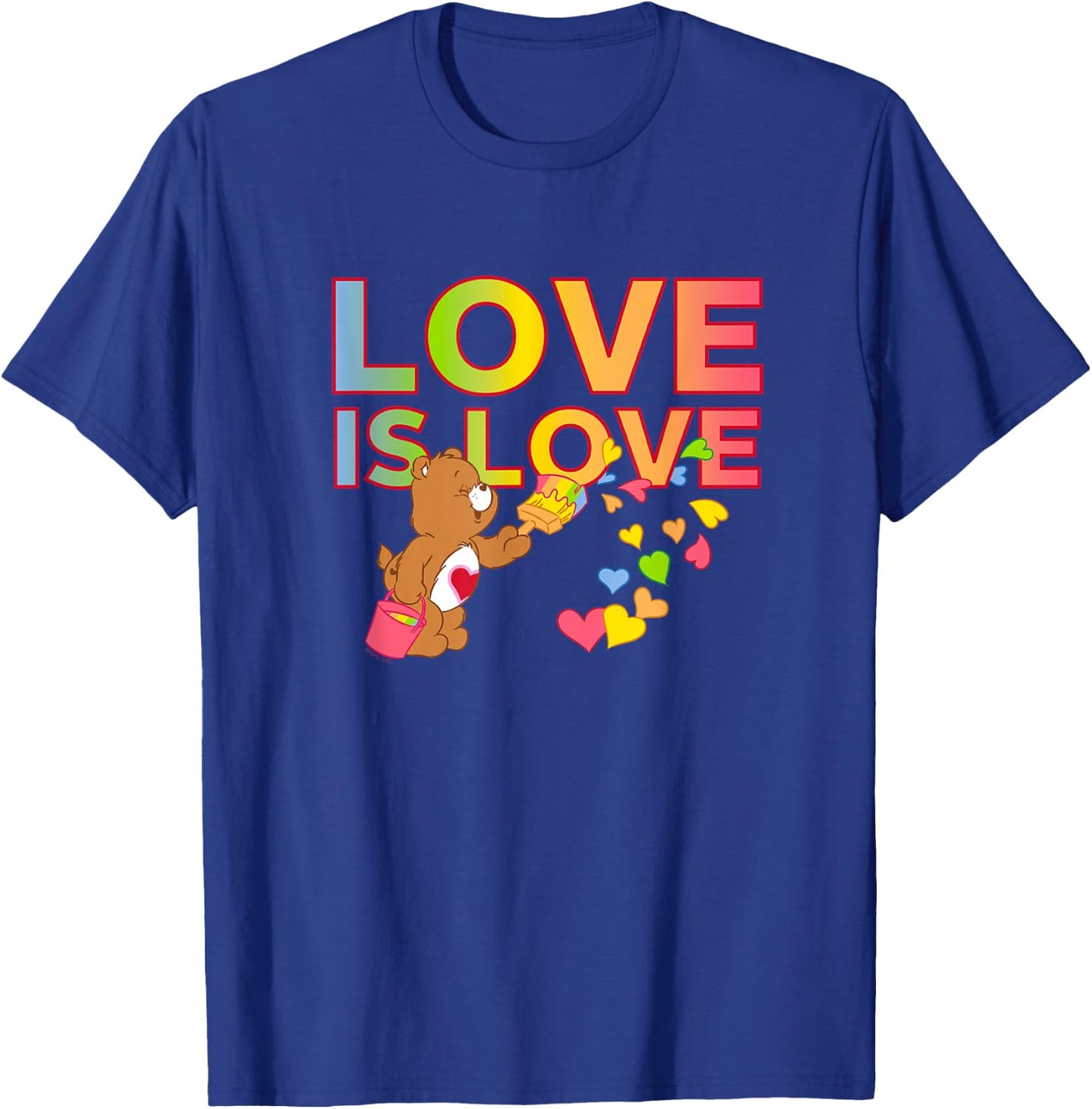 Care Bears Love is Love Hearts Cheer Bear Retro Cartoon T-Shirt - T-Shirt | Royal