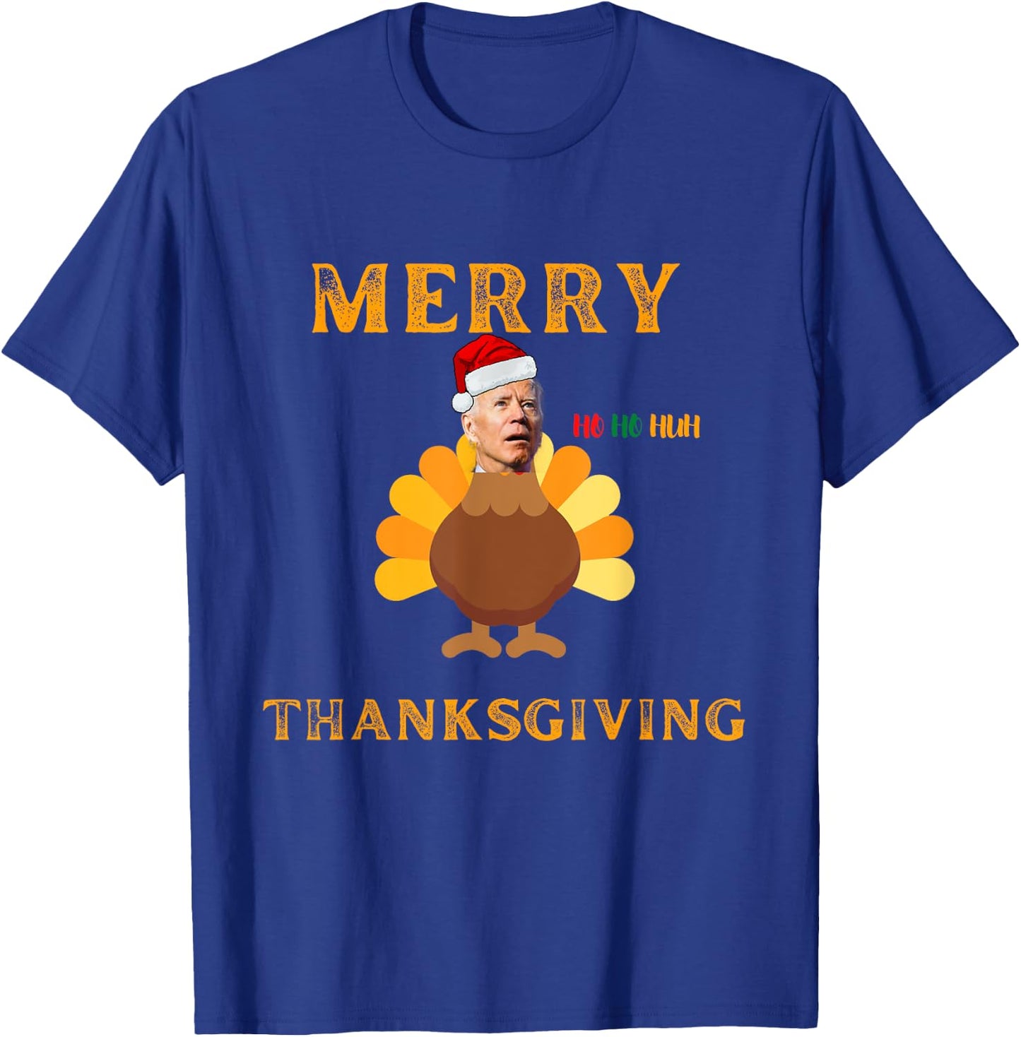 Funny Thanksgiving Joe Biden Merry Thanksgiving Confused Joe T-Shirt - T-Shirt | Royal