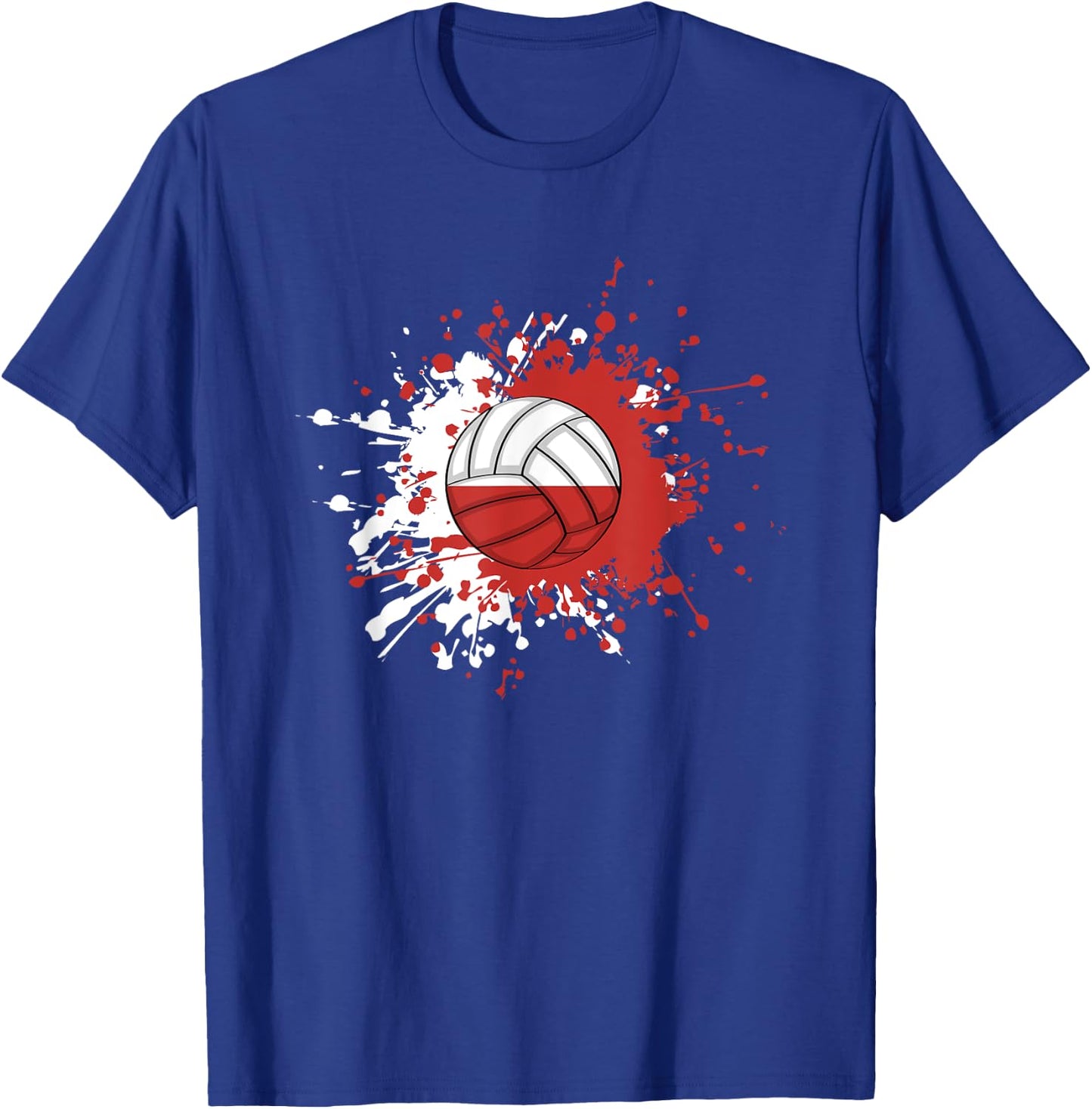 Polish Volleyball With The Flag Of Poland T-Shirt - T-Shirt | Royal