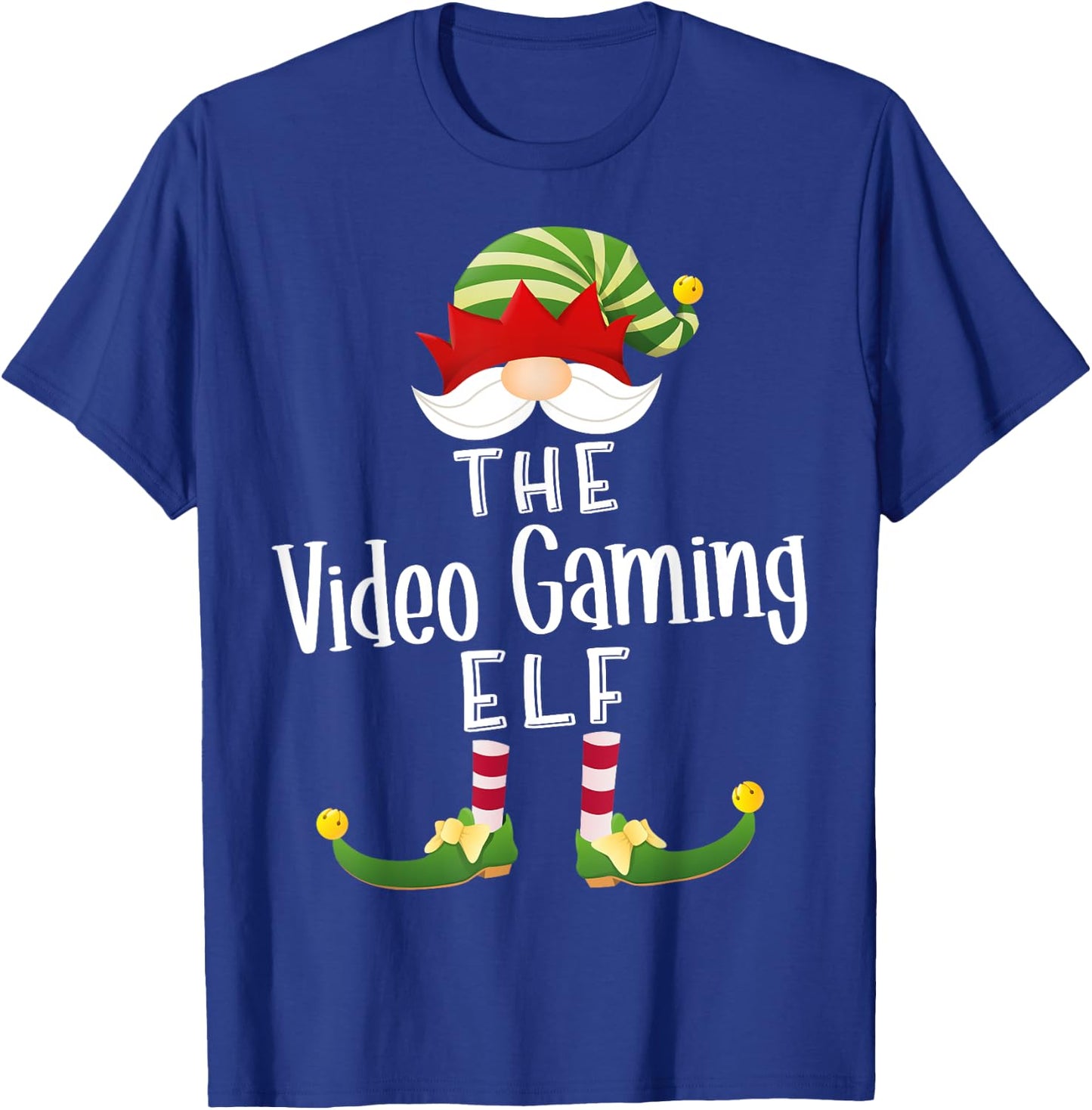 Video Gaming Elf Group Christmas Funny Pajama Party T-Shirt - T-Shirt | Royal