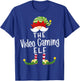Video Gaming Elf Group Christmas Funny Pajama Party T-Shirt - T-Shirt | Royal