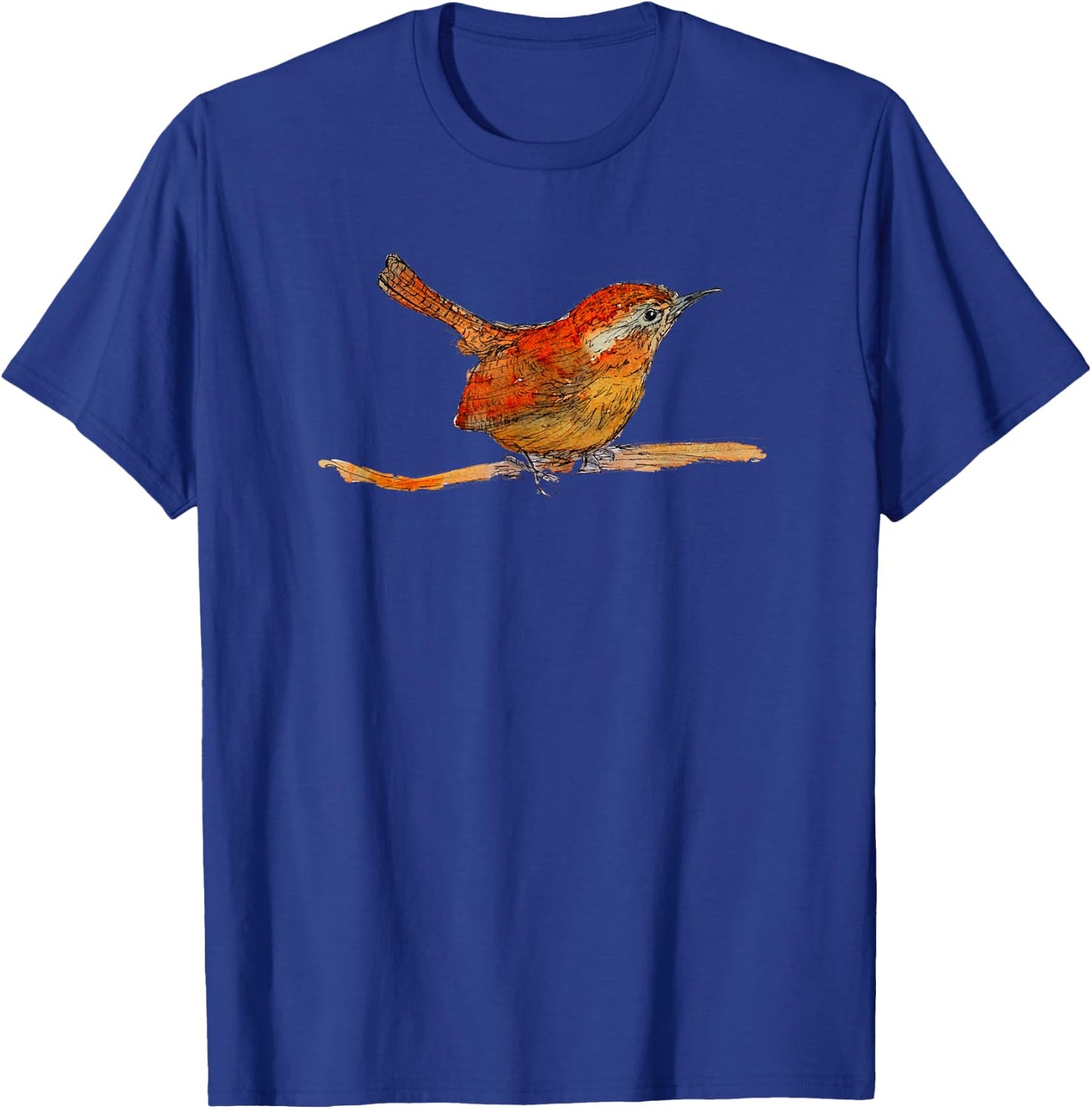 Wren, cute bird watercolour painting T-Shirt - T-Shirt | Royal