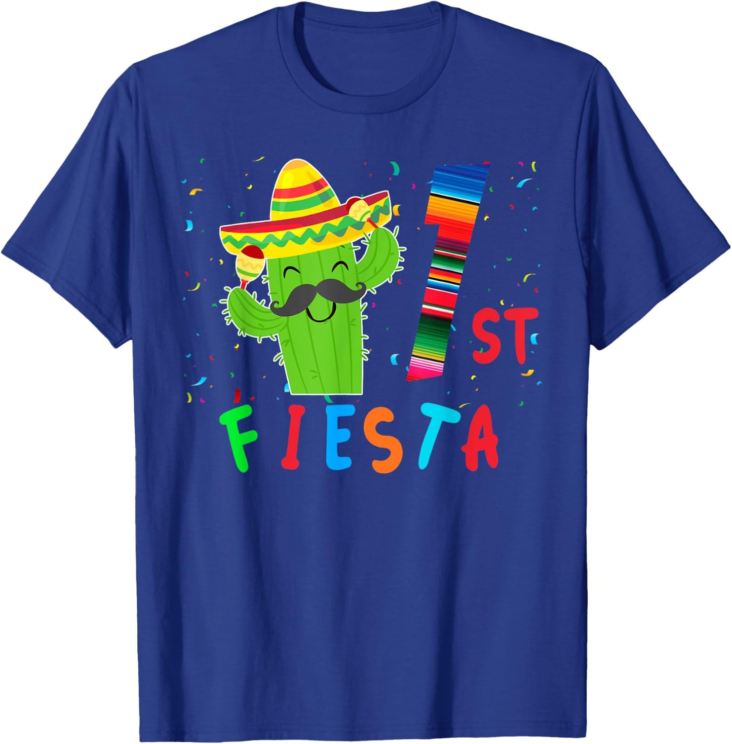 Mexican Birthday Theme Party Matching Group Fiesta 1st T-Shirt - T-Shirt | Royal