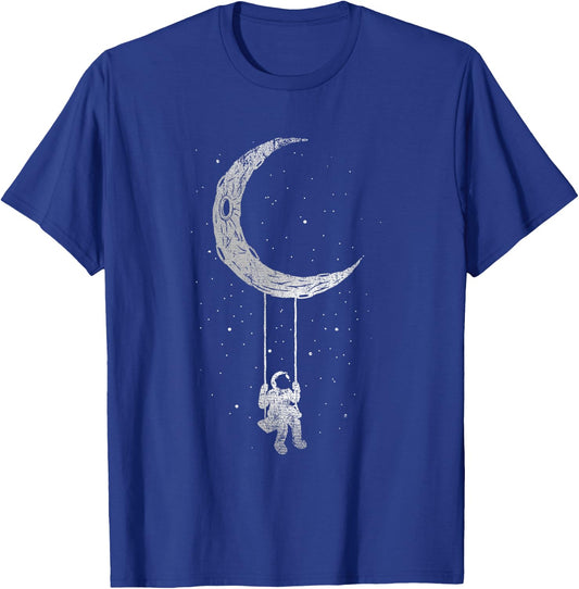 Space Scientist Moon Swing Gift Astronaut T-Shirt - T-Shirt | Royal