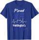 proud Wife Huntington's warrior awareness ribbon Blue T-Shirt - T-Shirt | Royal