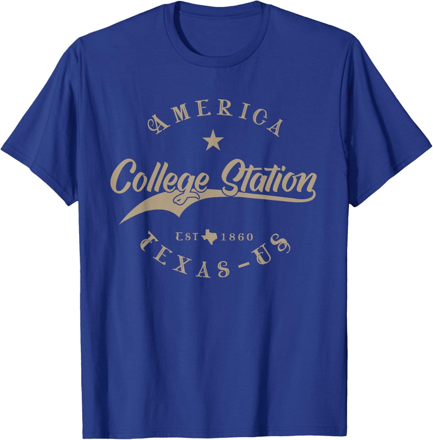 College Station TX | Texas T-Shirt - T-Shirt | Royal