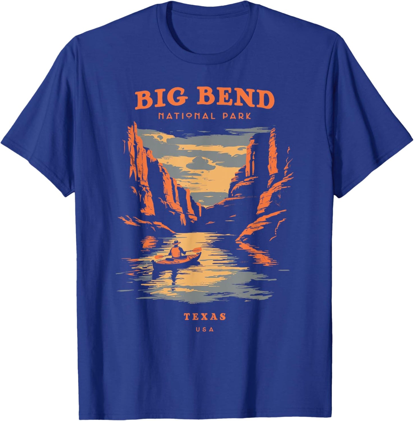 Big Bend National Park Texas Retro Vintage T-Shirt - T-Shirt | Royal