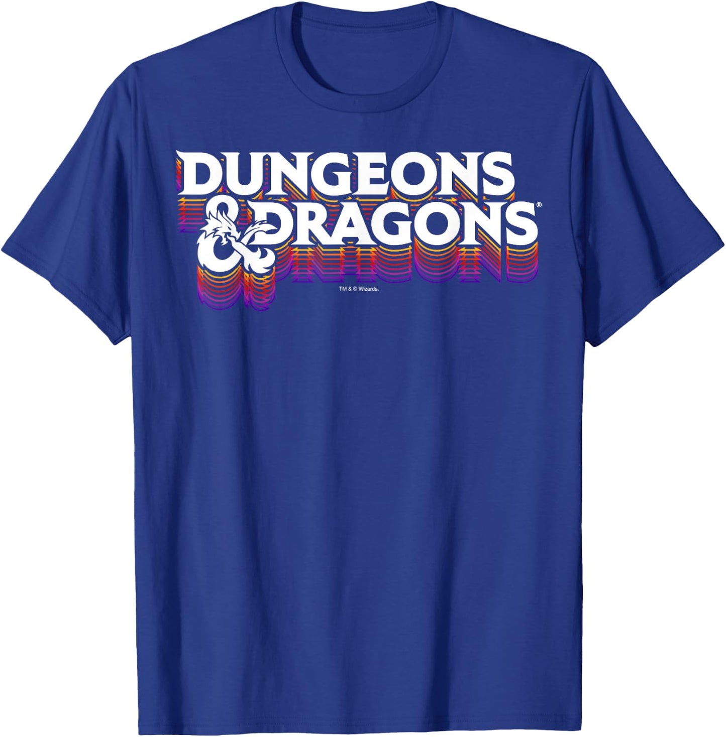 Dungeons & Dragons Retro Logo Stack T-Shirt - T-Shirt | Royal