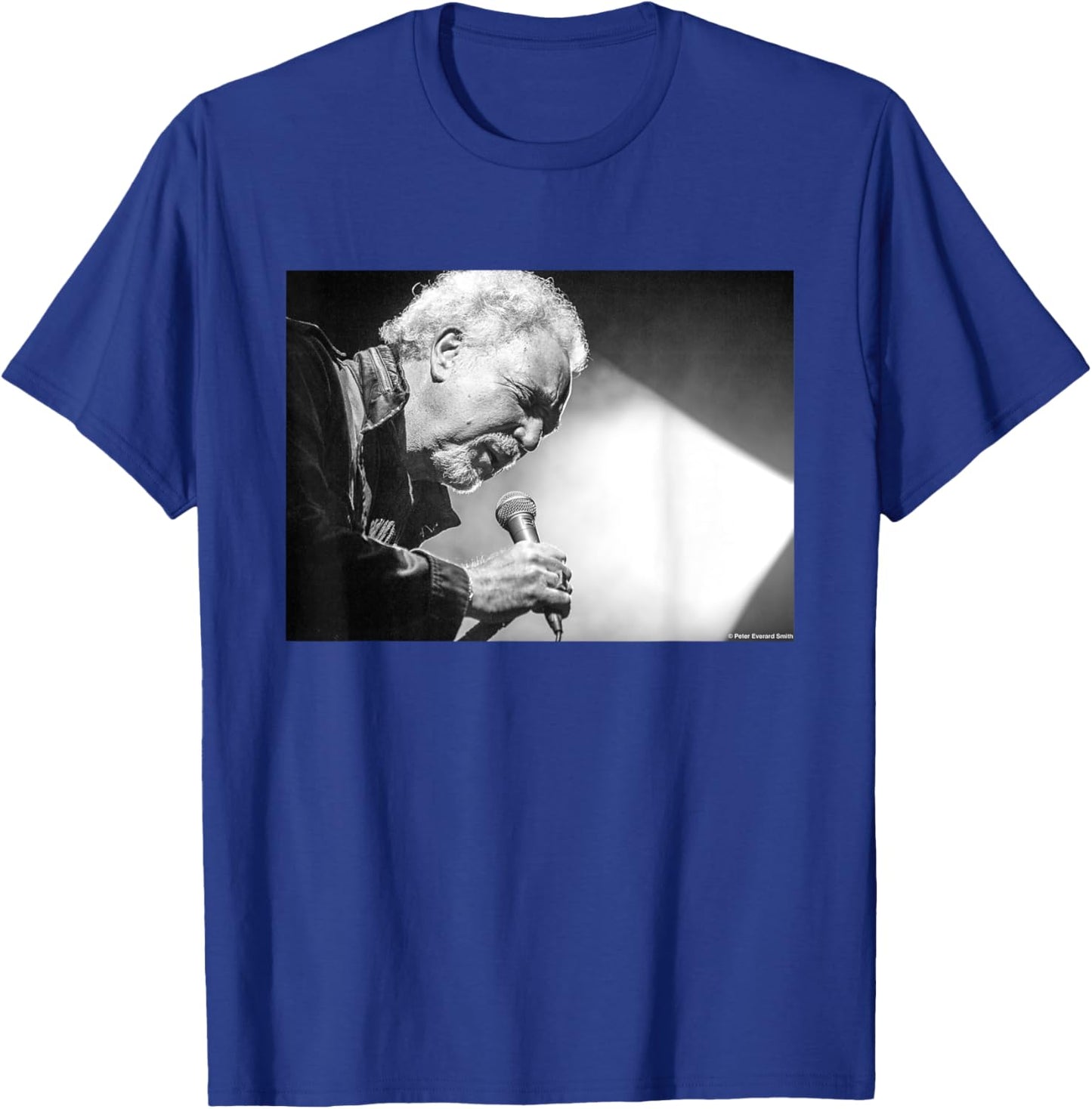 Tom Jones Singing Live By Everard Smith T-Shirt - T-Shirt | Royal