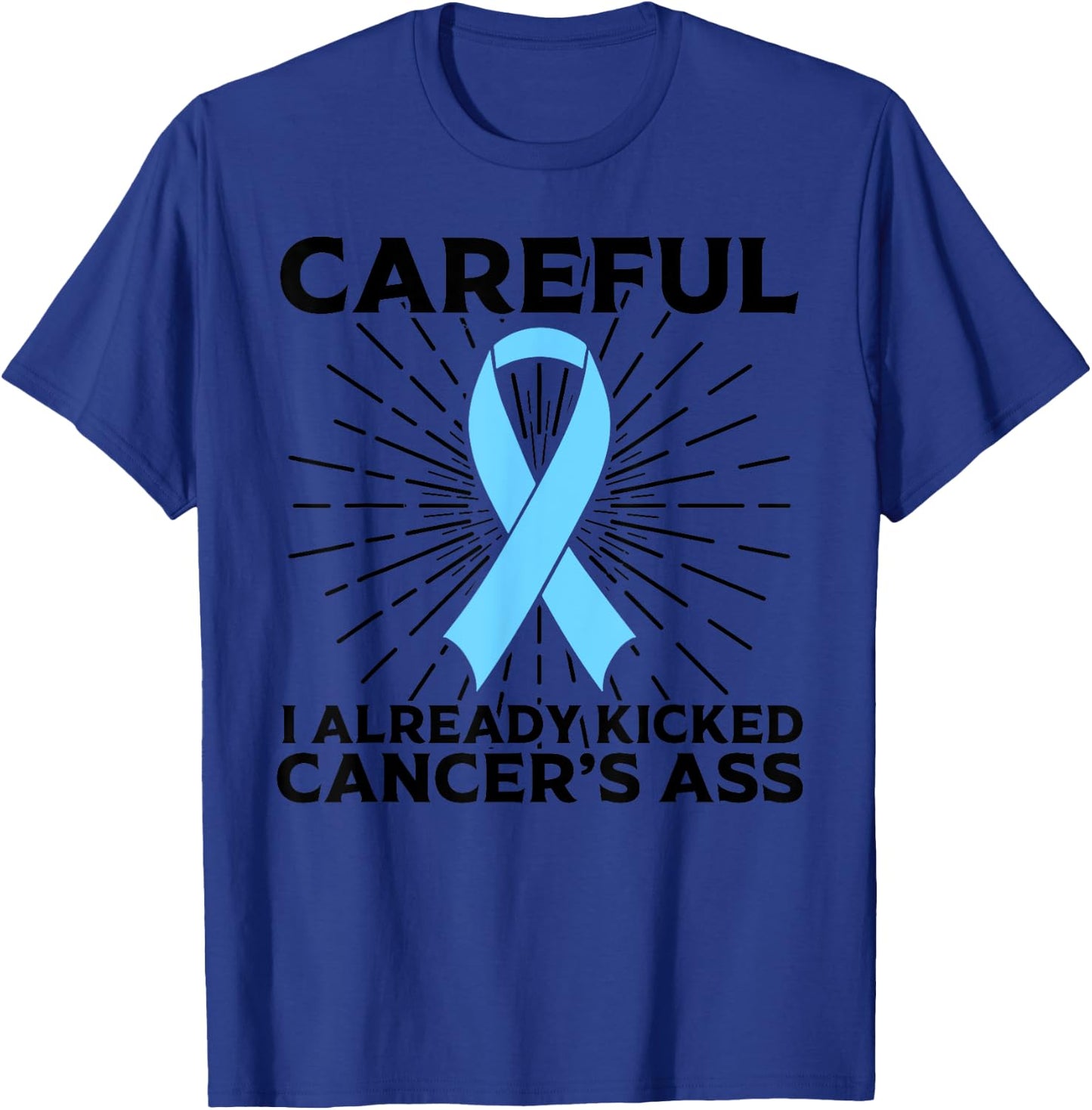 Funny Prostate Cancer Awareness Gift Dads Survivors T-Shirt - T-Shirt | Royal