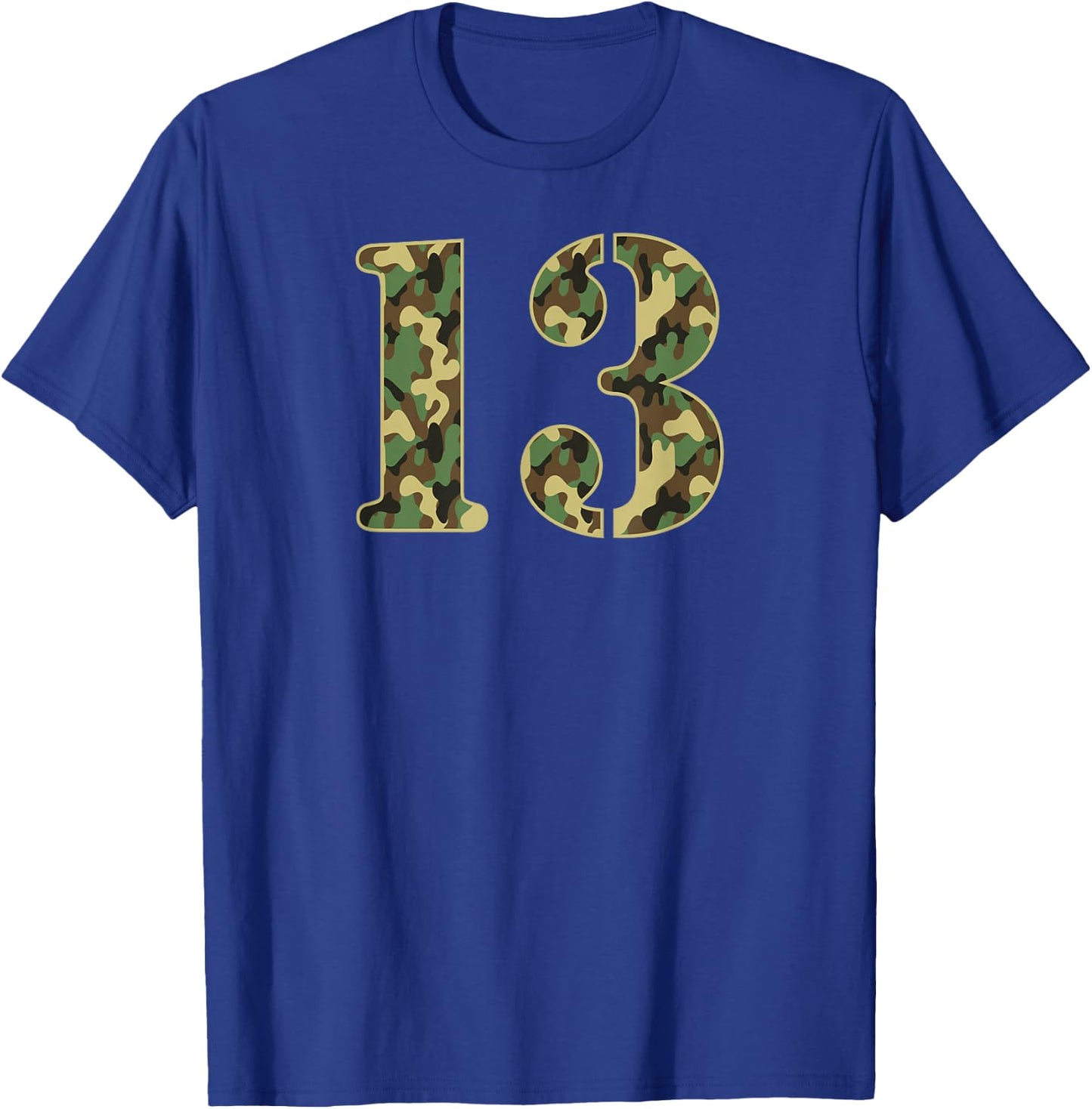 13th Birthday Soldier 13 Years Old Military Camouflage T-Shirt - T-Shirt | Royal
