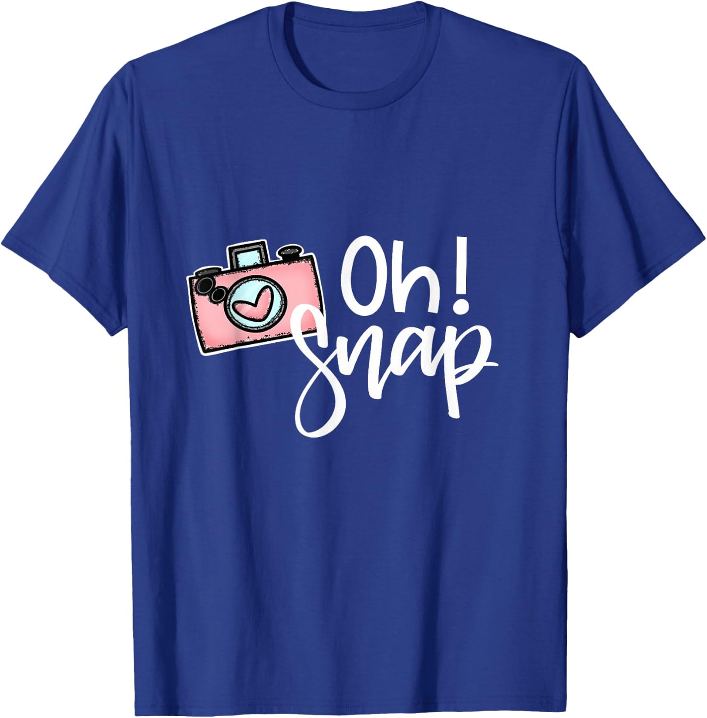 Oh! Snap with Camera Doodle Heart Gift Photographer T-Shirt - T-Shirt | Royal
