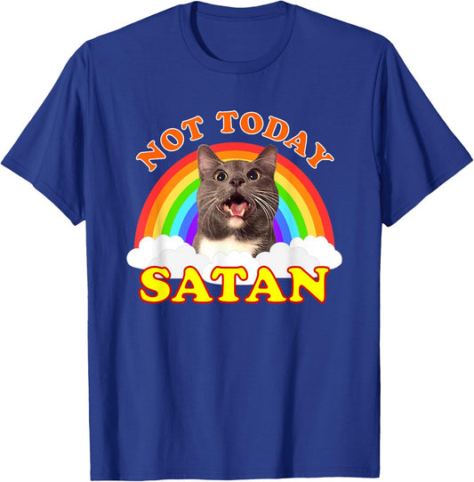 Funny Not Today Satan Cat T-Shirt - T-Shirt | Royal