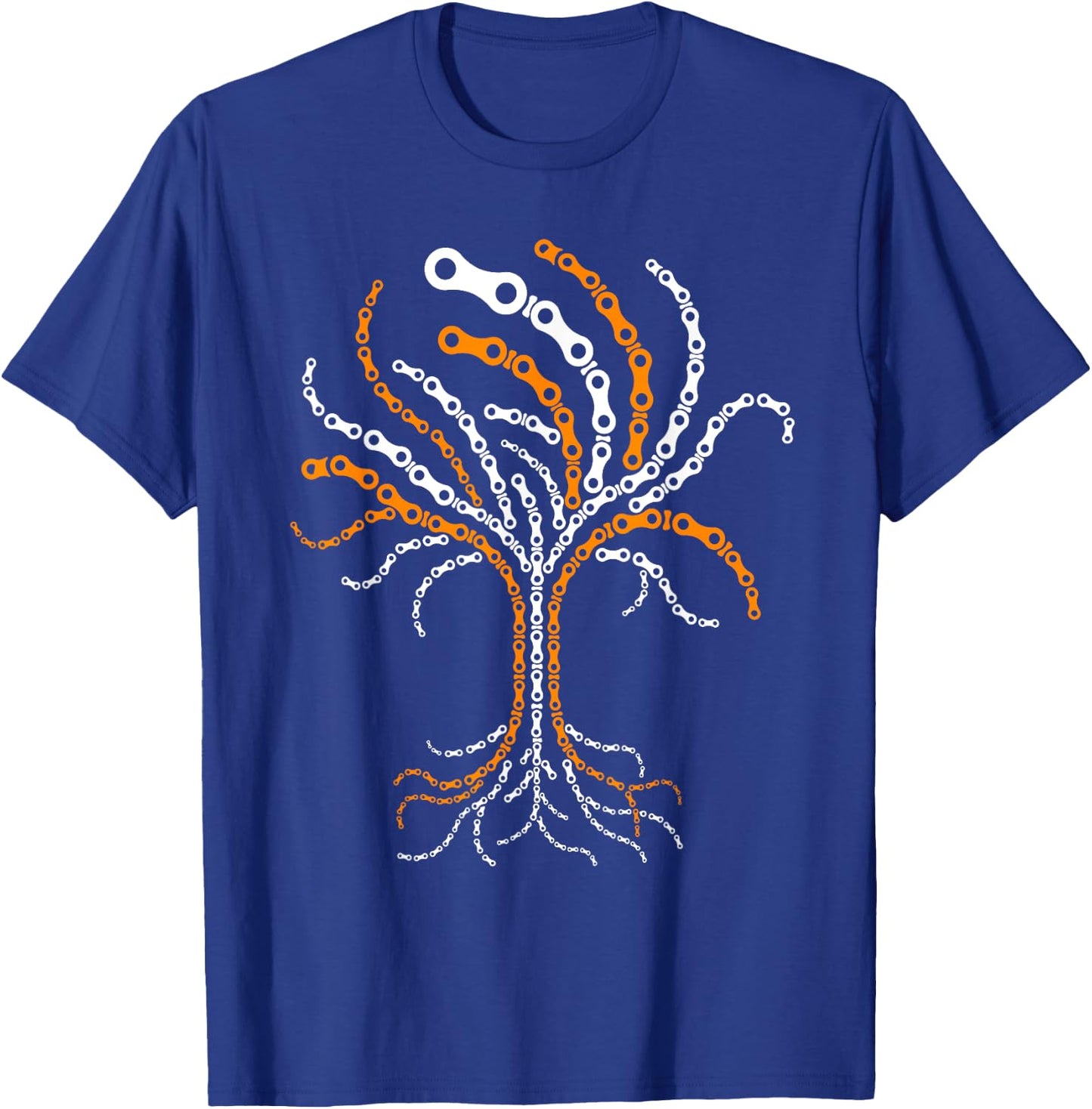 Bicycle Chains Links Bicycle Tree Chain Tree Biker MTB Bike T-Shirt - T-Shirt | Royal