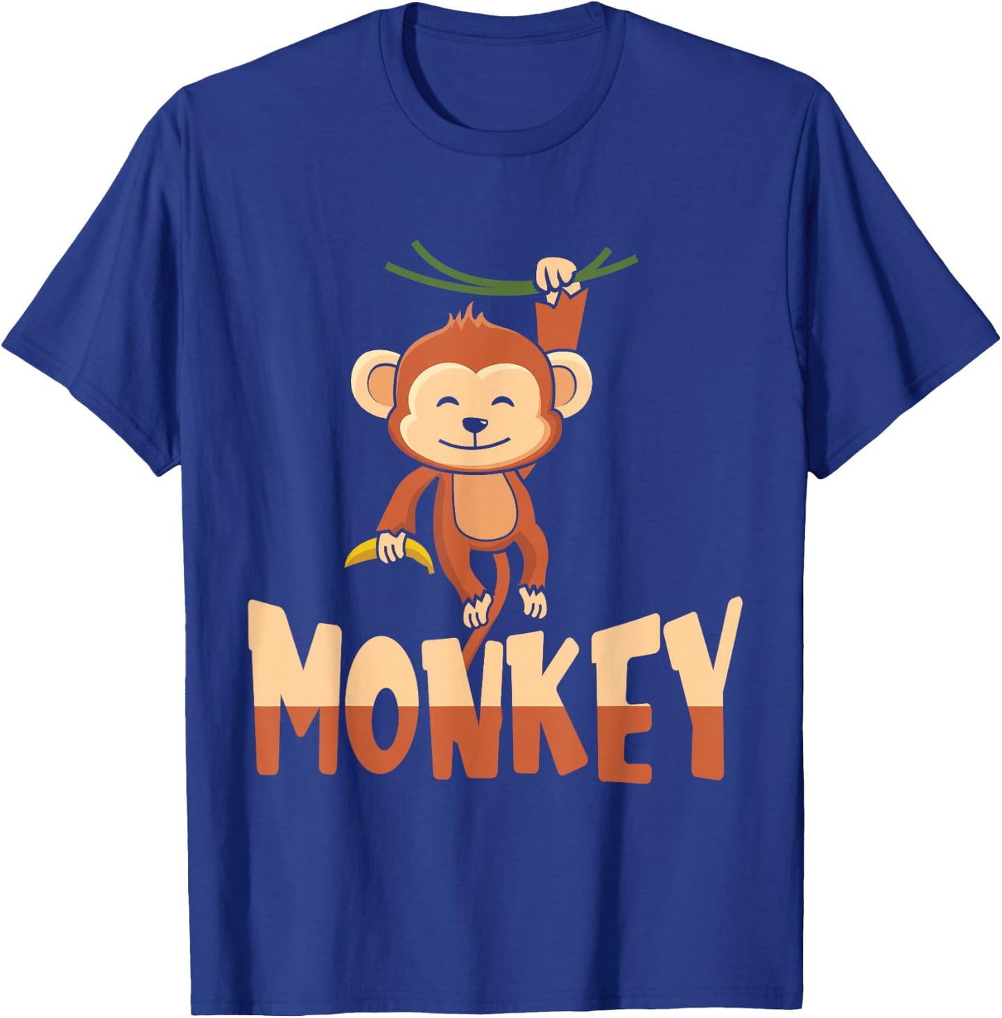 Zoo Animal Toddlers Kids Gift Cute Monkey T-Shirt - T-Shirt | Royal