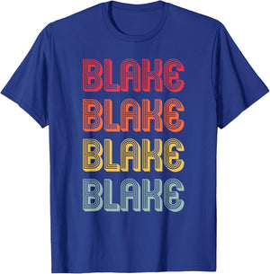 BLAKE Gift Surname Funny Retro Vintage 80s Birthday Reunion T-Shirt - T-Shirt | Royal