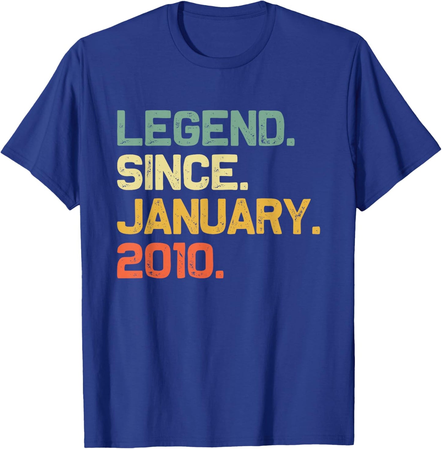 Legend Since January 2010 11th Birthday Gift 11 Years Old T-Shirt - T-Shirt | Royal