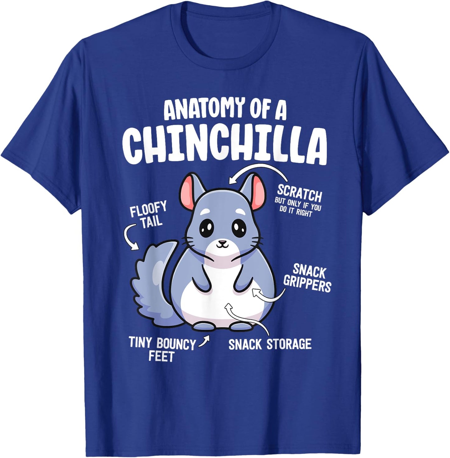 Anatomy Of A Chinchilla Shirts Lover Mom T-Shirt - T-Shirt | Royal