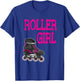 Fun Roller Girl Rollerblading Inline Skating Gift T-Shirt - T-Shirt | Royal