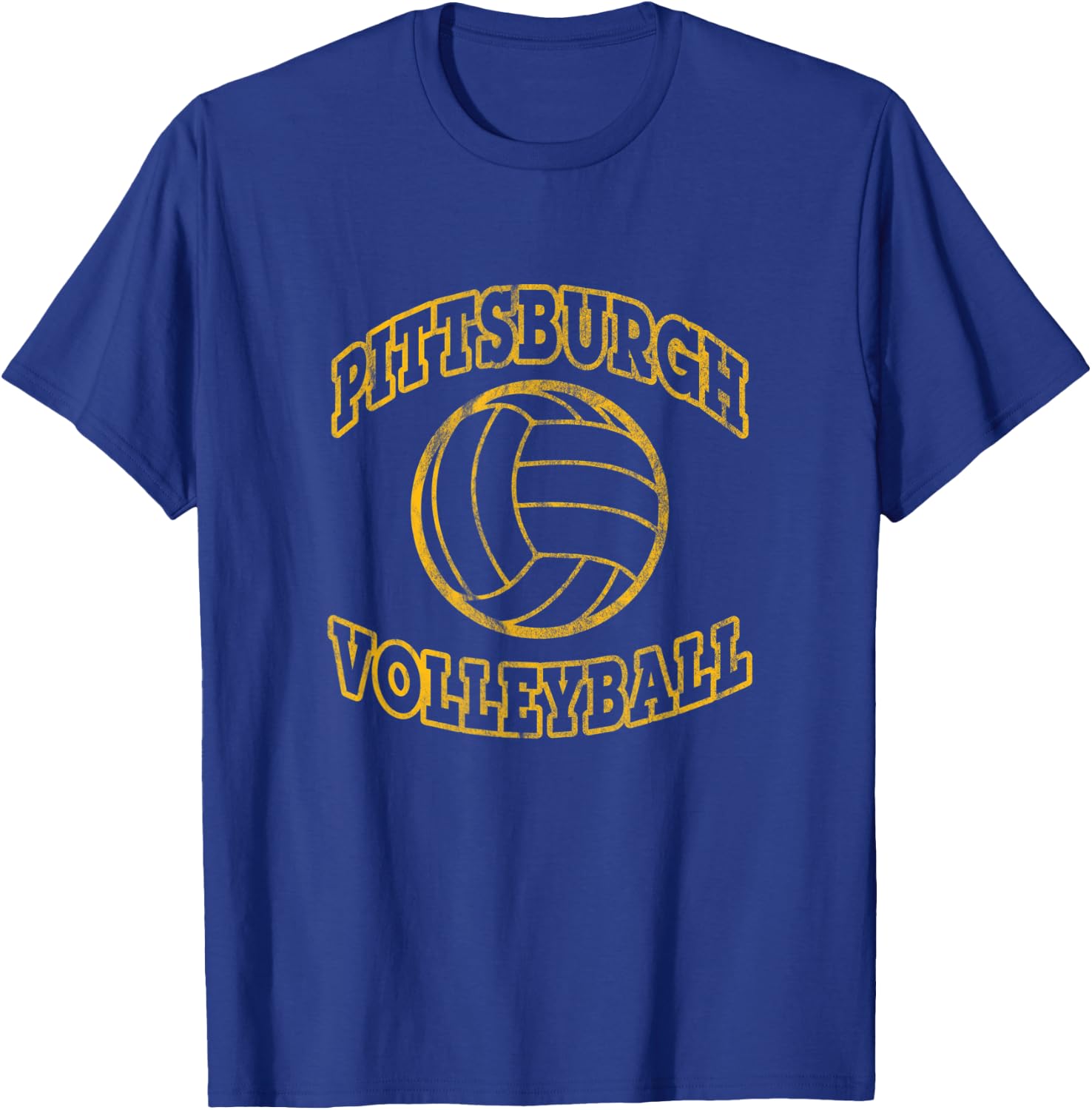 Pittsburgh Volleyball Classic Style Vintage Distressed T-Shirt - T-Shirt | Royal