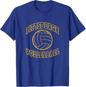 Pittsburgh Volleyball Classic Style Vintage Distressed T-Shirt - T-Shirt | Royal