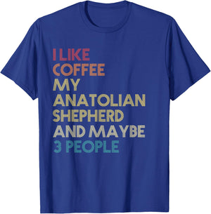 Anatolian Shepherd Dog Owner Coffee Lovers Quote Gift Retro T-Shirt - T-Shirt | Royal