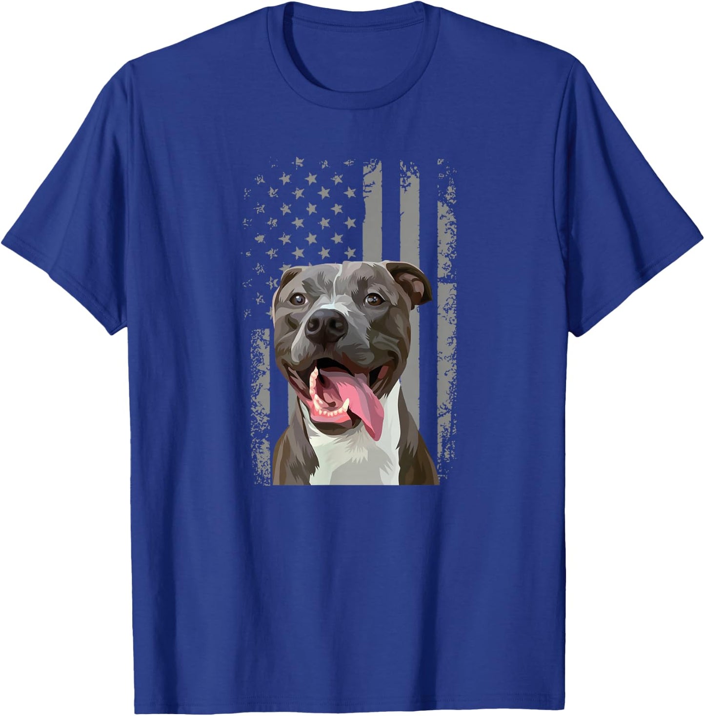 Pitbull Flag Pitbull Pit Bull Dog T-Shirt - T-Shirt | Royal