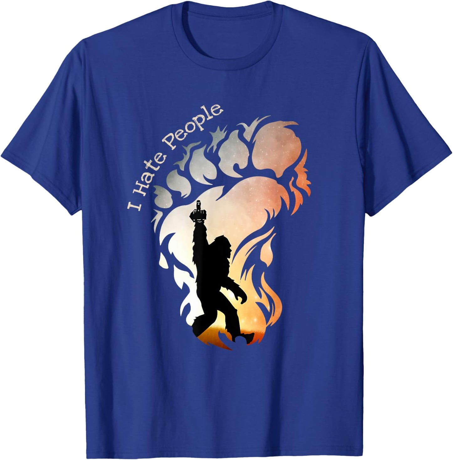 I Hate People Bigfoot Funny Camping T-Shirt - T-Shirt | Royal