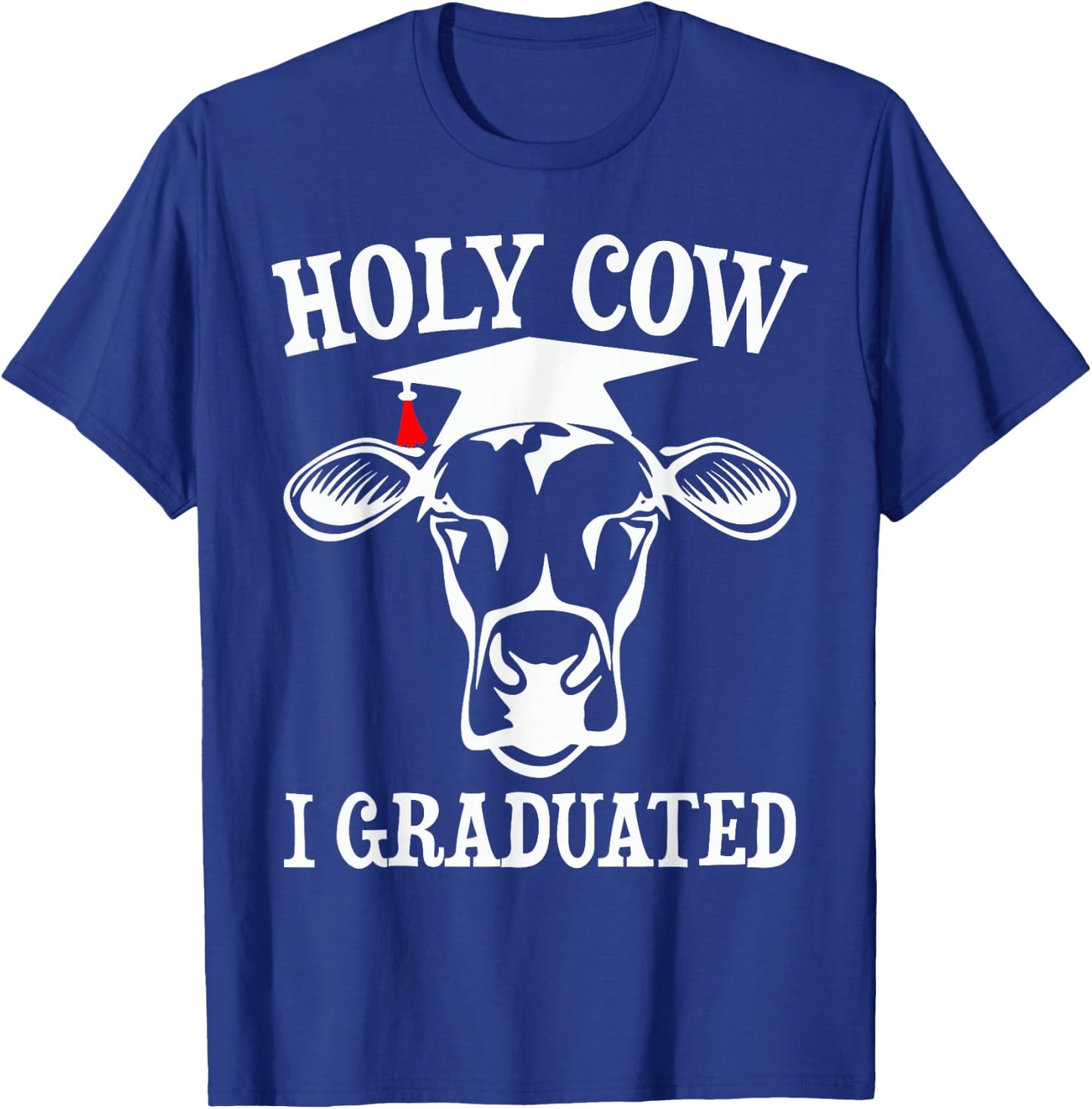 Holy Cow I Graduated Cow Graduation Pre K Pre Kinder Toddler T-Shirt - T-Shirt | Royal