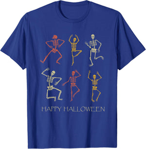 Dancing Skeleton Halloween T-Shirt - T-Shirt | Royal