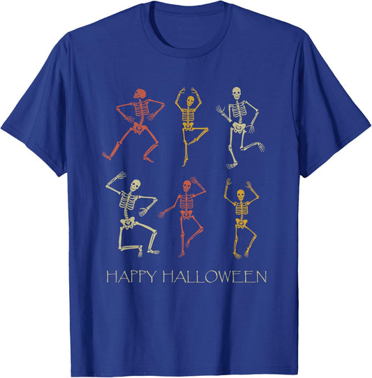 Dancing Skeleton Halloween T-Shirt - T-Shirt | Royal