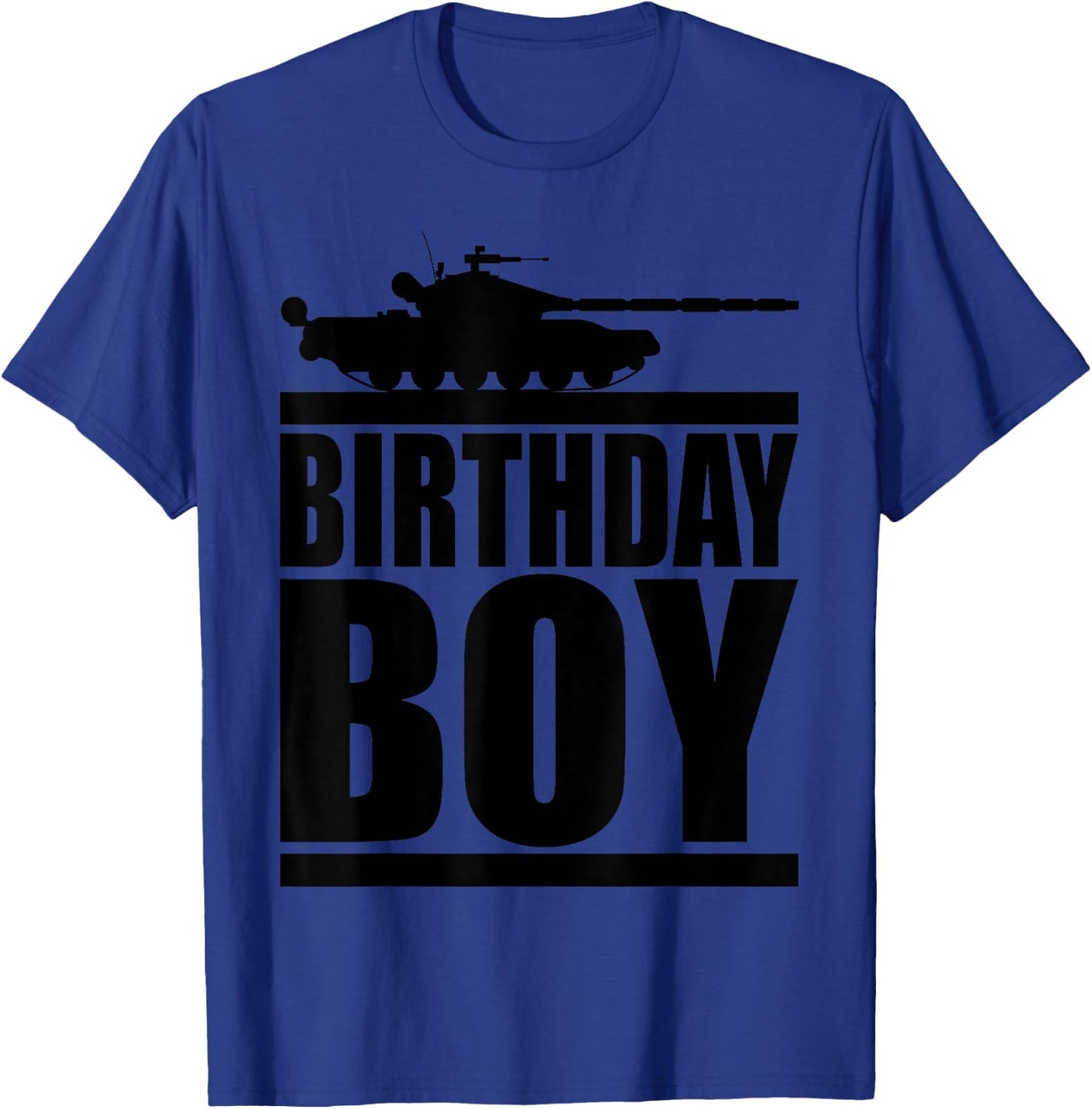 Birthday Boy Army Party Supplies Tank Military Gift Kids T-Shirt - T-Shirt | Royal