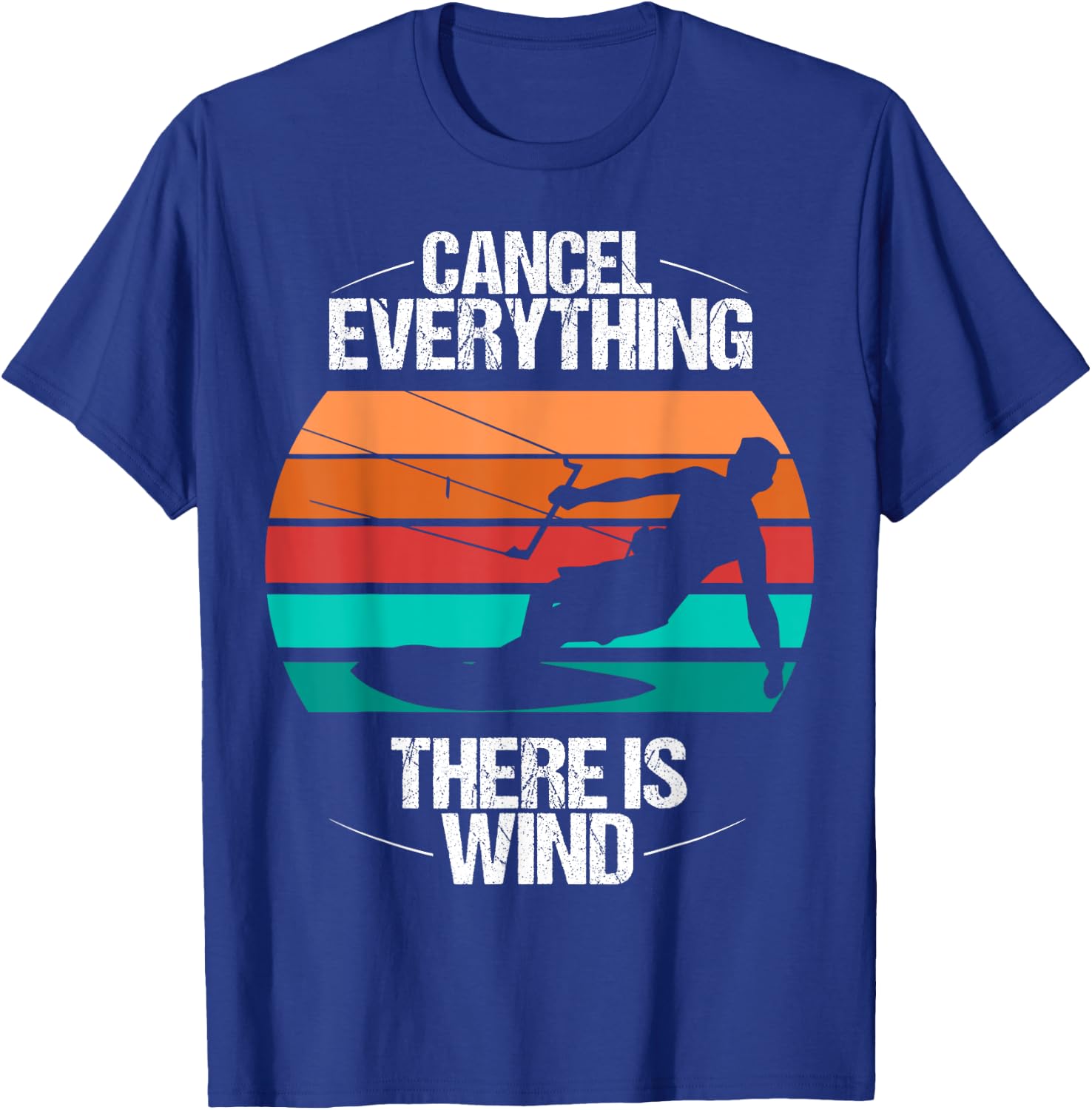 Kitesurf Kiteboarder Vintage Kite Kitesurfing Kiteboarding T-Shirt - T-Shirt | Royal