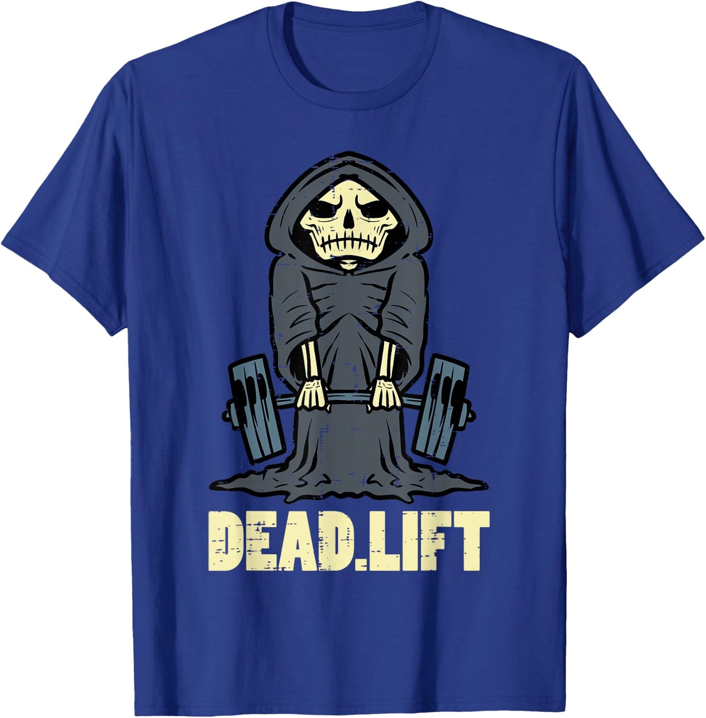 Workout Skeleton Deadlift Gym Training Exercise Men Women T-Shirt - T-Shirt | Royal