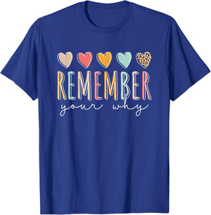 Remember Why Gym Motivation Gifts -Adults Black Small Short Sleeve Gym Motivational T-Shirt - T-Shirt | Royal