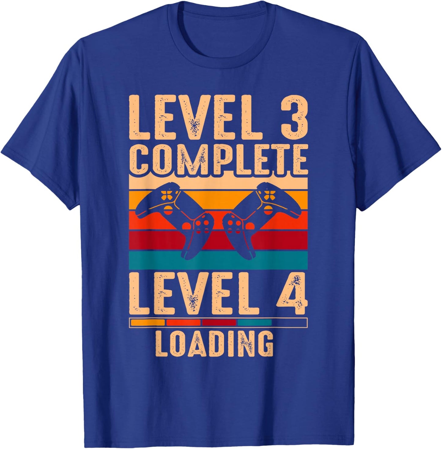 Level 3 Complete Gamer 3 Years Wedding Anniversary T-Shirt - T-Shirt | Royal