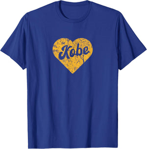 Popular Name Gift | I Love Kobe | First Name Gold Heart T-Shirt - T-Shirt | Royal