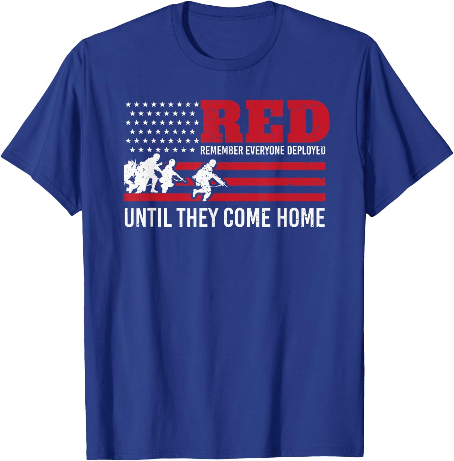 Remember Everyone Deployed RED Army Pride T-Shirt - T-Shirt | Royal