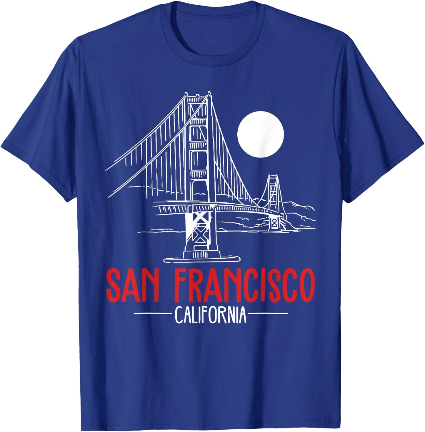 San Francisco Gold Gate Bridge Gift design T-Shirt - T-Shirt | Royal