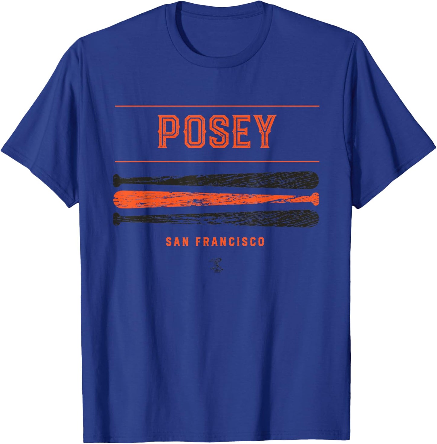 Buster Posey Vintage Baseball Bat Gameday T-Shirt - T-Shirt | Royal