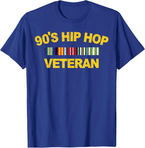 Vintage 90's Hip Hop Veteran T-Shirt - T-Shirt | Royal