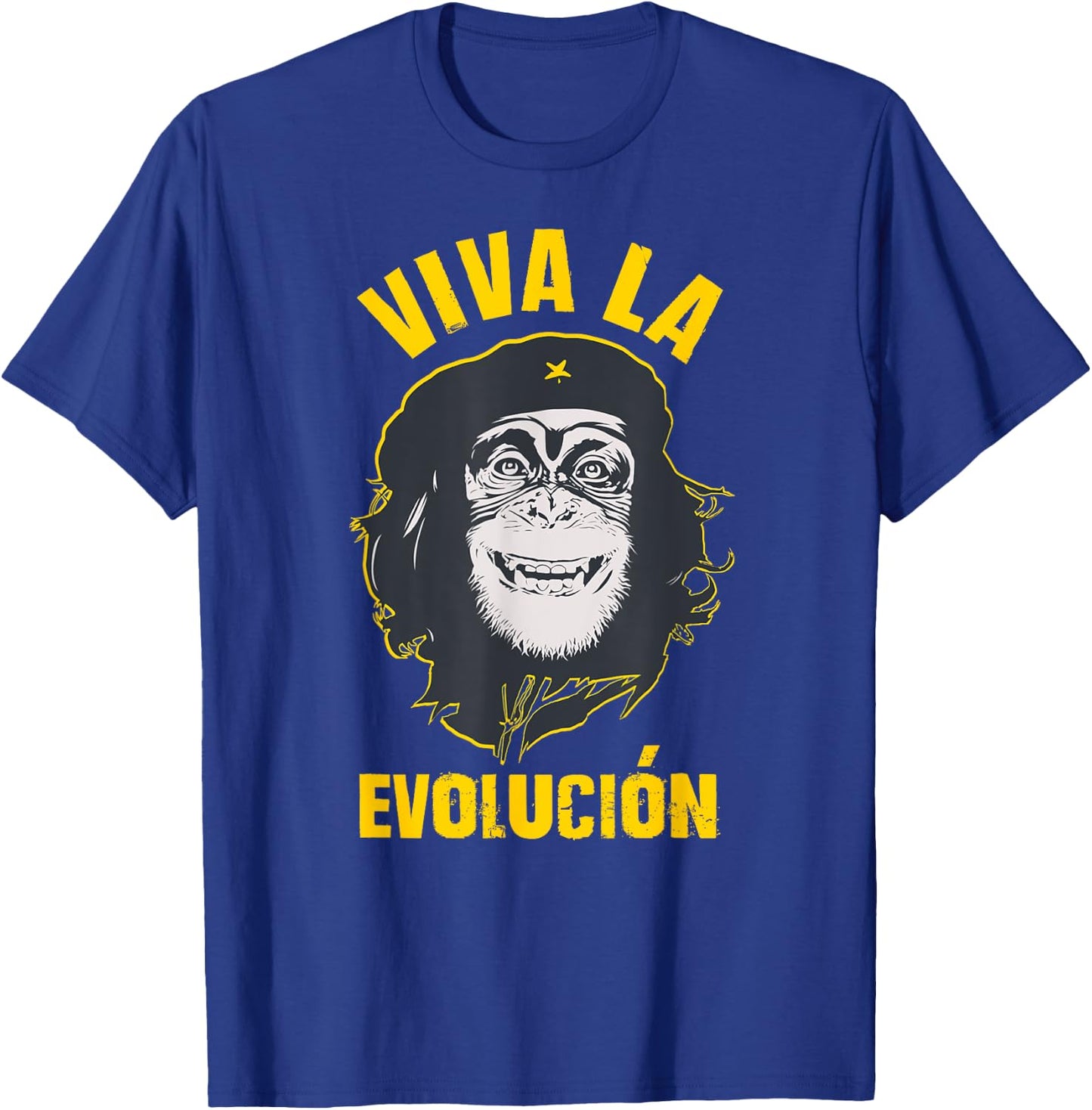 Monkey chimpanzee, Viva la Evolution, Revolution FUN gift T-Shirt - T-Shirt | Royal