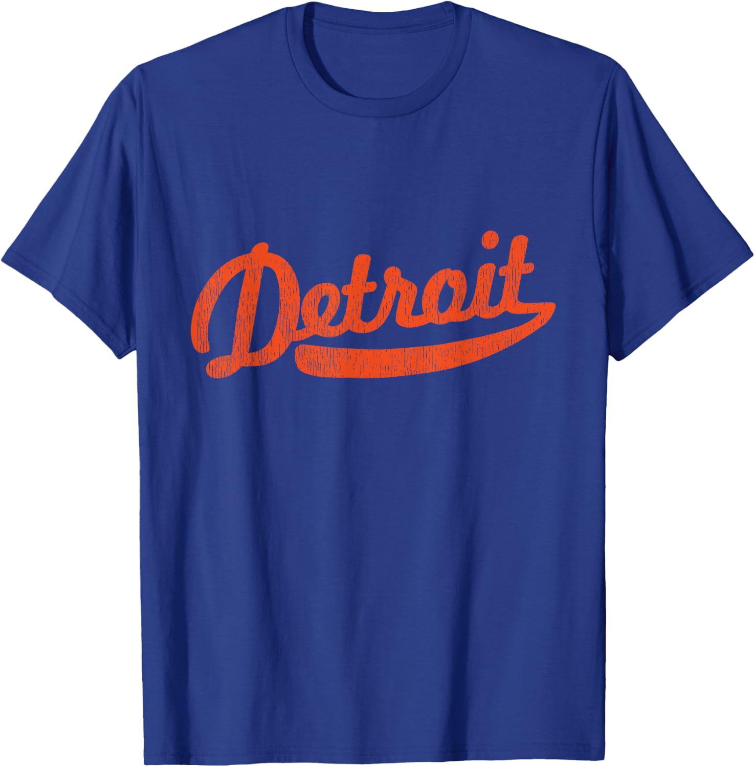 Distressed Detroit Baseball Stuff Vintage Detroit T-Shirt - T-Shirt | Royal