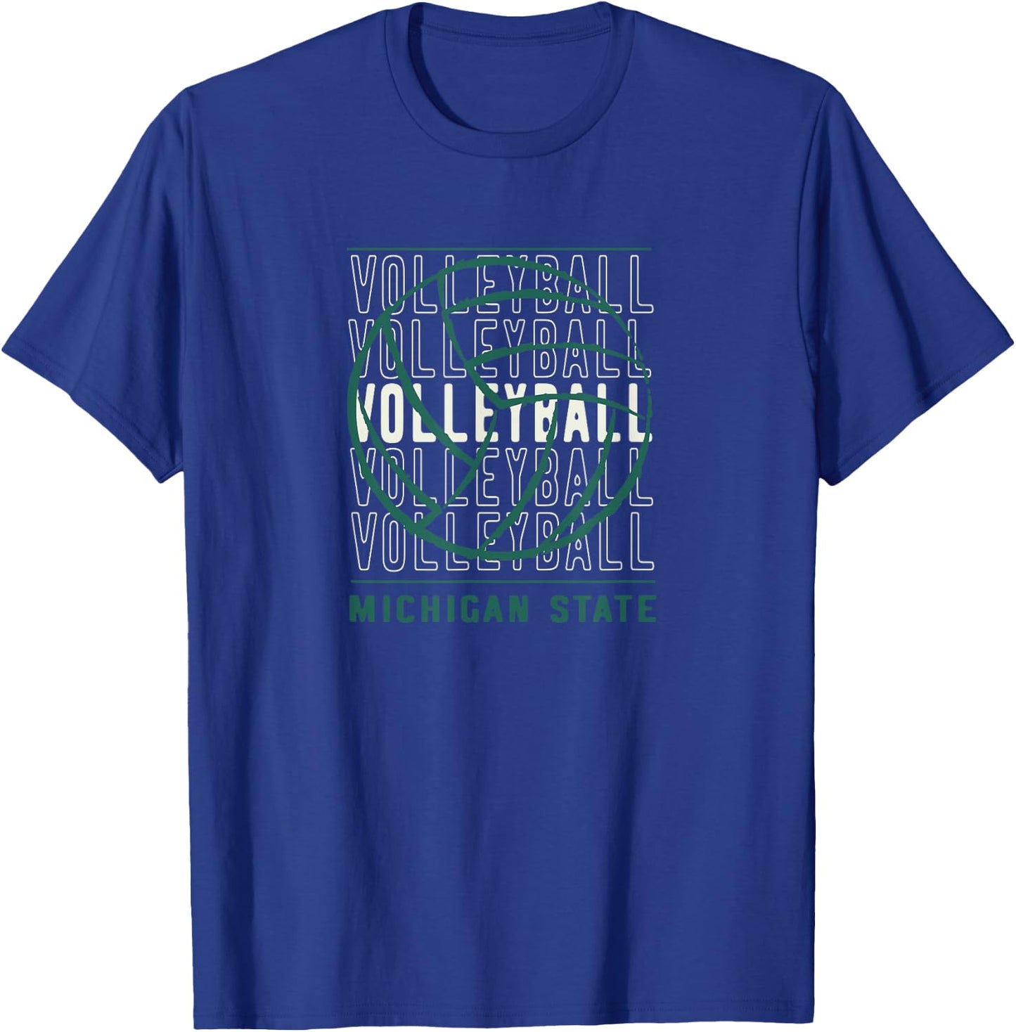Volleyball Michigan State T-Shirt - T-Shirt | Royal