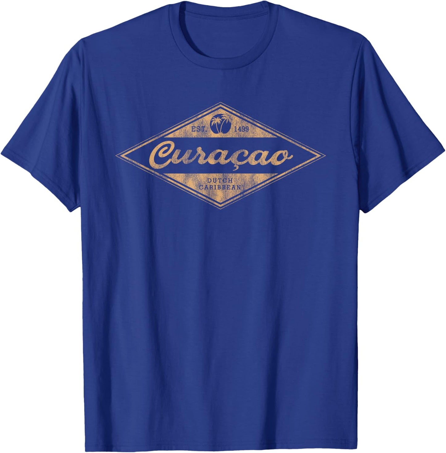 Vintage Curacao Souvenir Retro Curaçao Cruise Vacation T-Shirt - T-Shirt | Royal