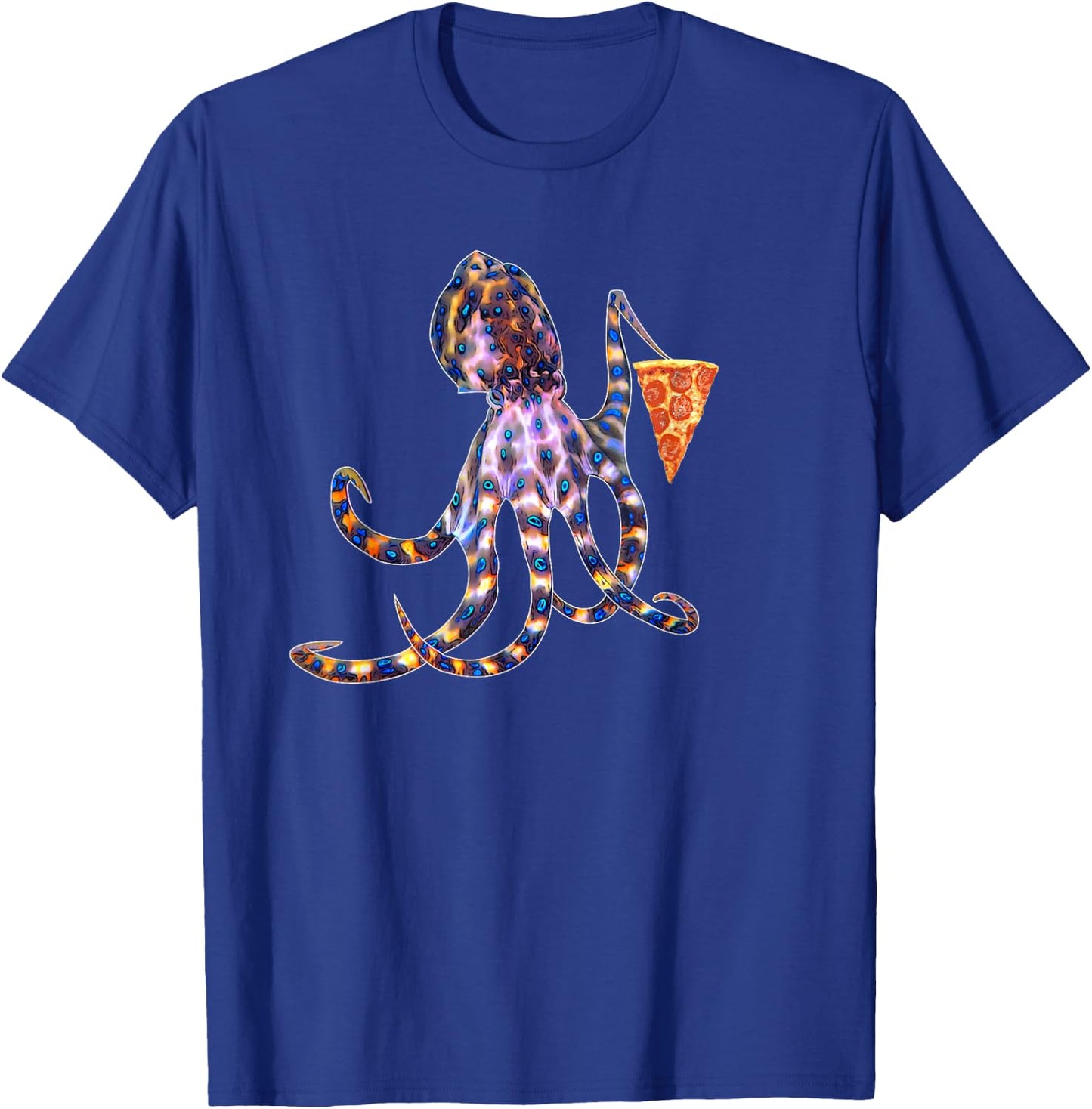 Blue ringed octopus and pizza lovers T-Shirt - T-Shirt | Royal